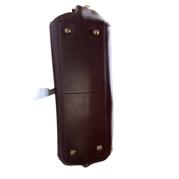 ZAC Zac Posen Eartha Folded-Guss et Tote - Maroon Large Tote Handbag - Picture 4 of 8